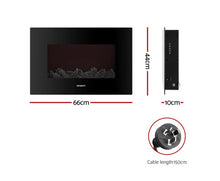 Load image into Gallery viewer, Electric Fireplace Fire Heater 2000W Black