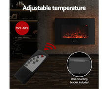 Load image into Gallery viewer, Electric Fireplace Fire Heater 2000W Black