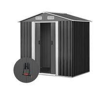 Load image into Gallery viewer, Giantz Garden Shed Outdoor Storage Sheds 1.96x1.32M Tool Workshop Metal Grey