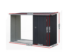 Load image into Gallery viewer, Giantz Garden Shed Sheds Outdoor Tool 2.49x1.04M Storage Workshop House Galvanised Steel