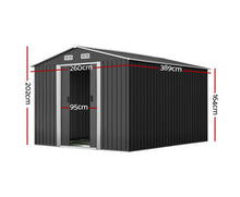 Load image into Gallery viewer, Garden Shed Outdoor Storage Sheds Tool Workshop 2.6x3.9x2M with Base