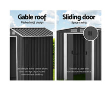 Load image into Gallery viewer, Giantz Garden Shed Outdoor Storage Sheds 2.58x3.14x2.02M Workshop Metal Base Grey