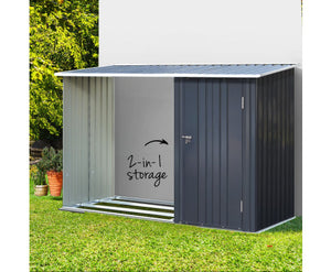 Giantz Garden Shed Sheds Outdoor Tool 2.49x1.04M Storage Workshop House Galvanised Steel