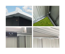 Load image into Gallery viewer, Giantz Garden Shed Outdoor Storage Sheds 2.58x3.14x2.02M Workshop Metal Base Grey