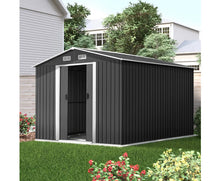 Load image into Gallery viewer, Garden Shed Outdoor Storage Sheds Tool Workshop 2.6x3.9x2M with Base