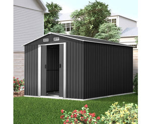 Garden Shed Outdoor Storage Sheds Tool Workshop 2.6x3.9x2M with Base